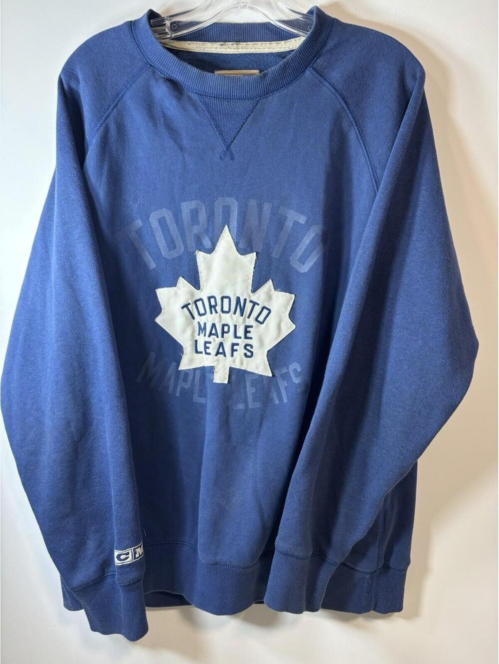 Vintage 90s Toronto Maple Leafs Sweatshirt Crewneck Toronto Maple Leafs CCM SZ L